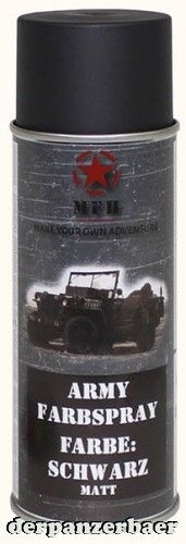 Farbspray, "Army" SCHWARZ, matt, 400 ml (14,98/Ltr.)