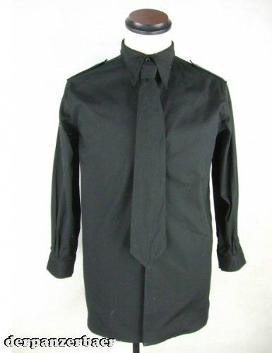 Diensthemd & Krawatte, schwarz, Cotton