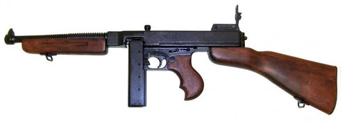 Modell Thompson M1A1 mit Stangenmagazin, Nachbau aus Gußmetall
