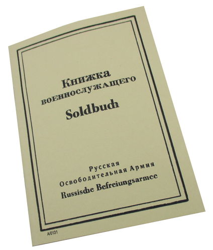 Soldbuch Wehrmacht, Russische Befreiungsarmee (POA)